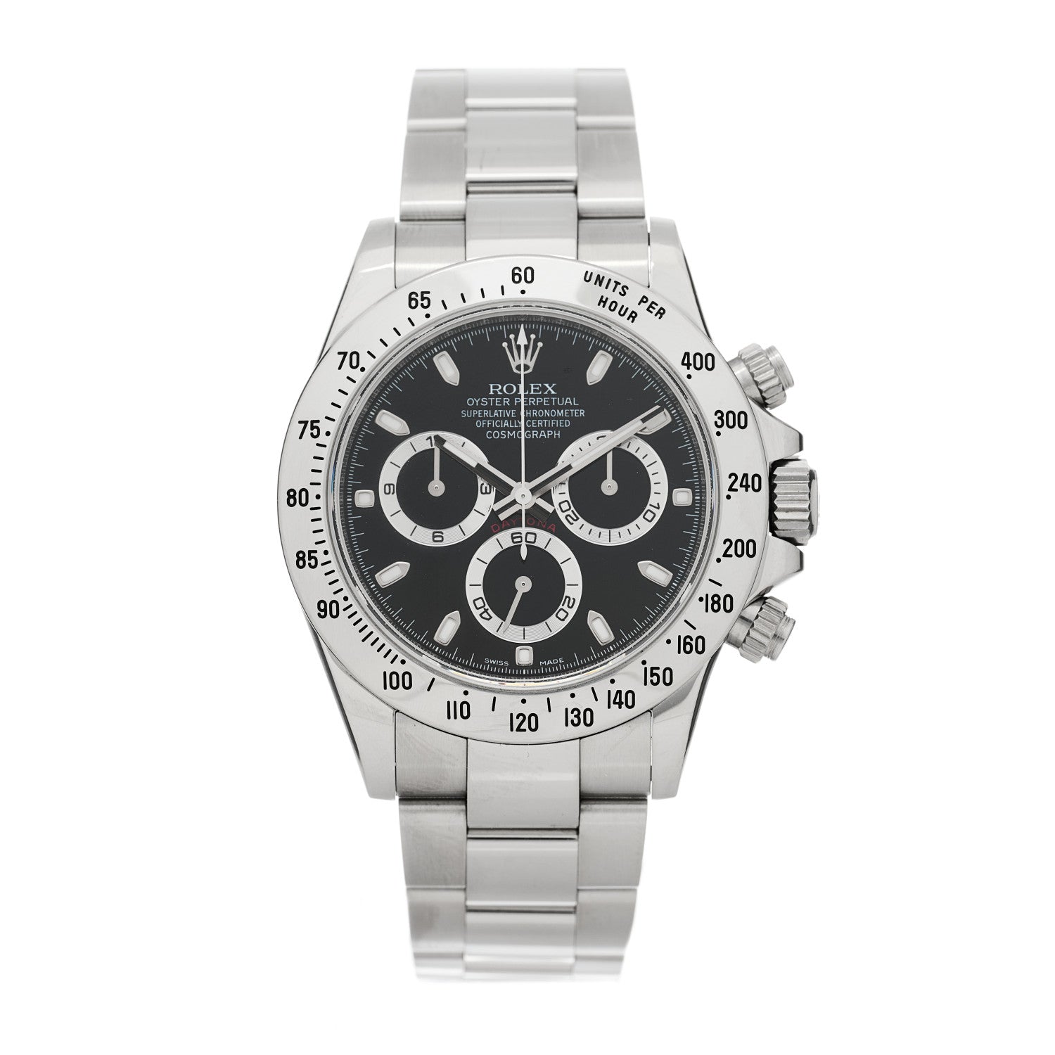 Rolex Stainless Steel 40mm Oyster Perpetual Daytona Cosmograph Watch Black 116520 1 of 4