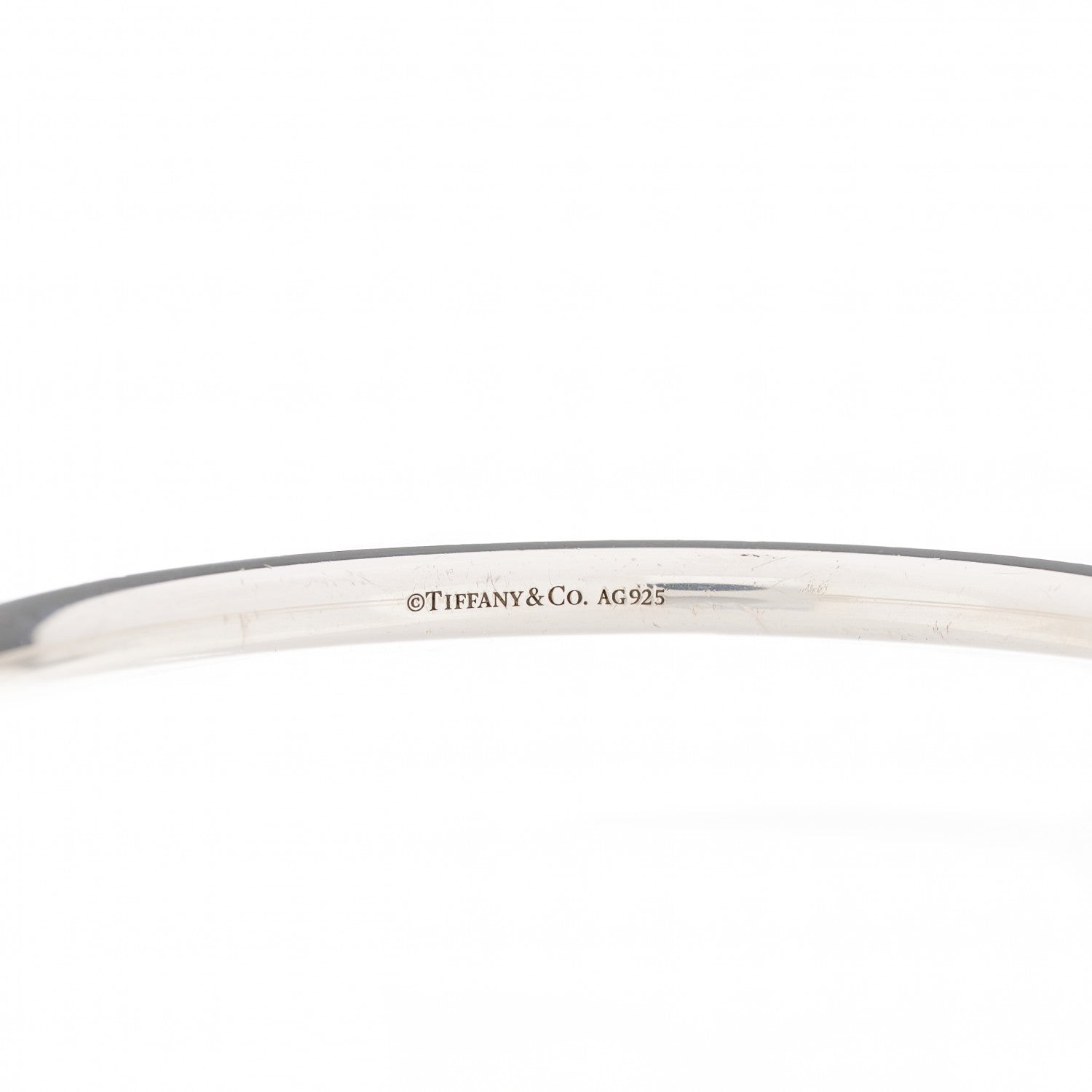 Tiffany Sterling Silver Return to Tiffany Narrow Circle Edge Cuff Bracelet 3 of 4