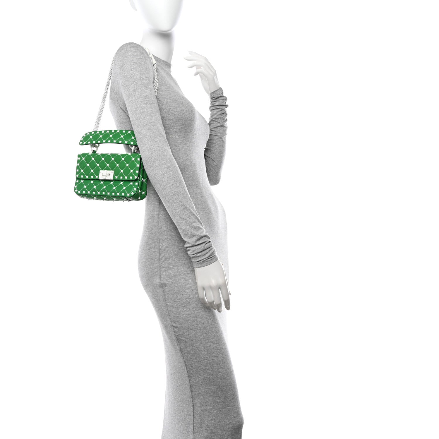 Valentino Garavani VALENTINO GARAVANI Nappa Small Free Rockstud Spike Shoulder Bag Peppermint 3 of 10