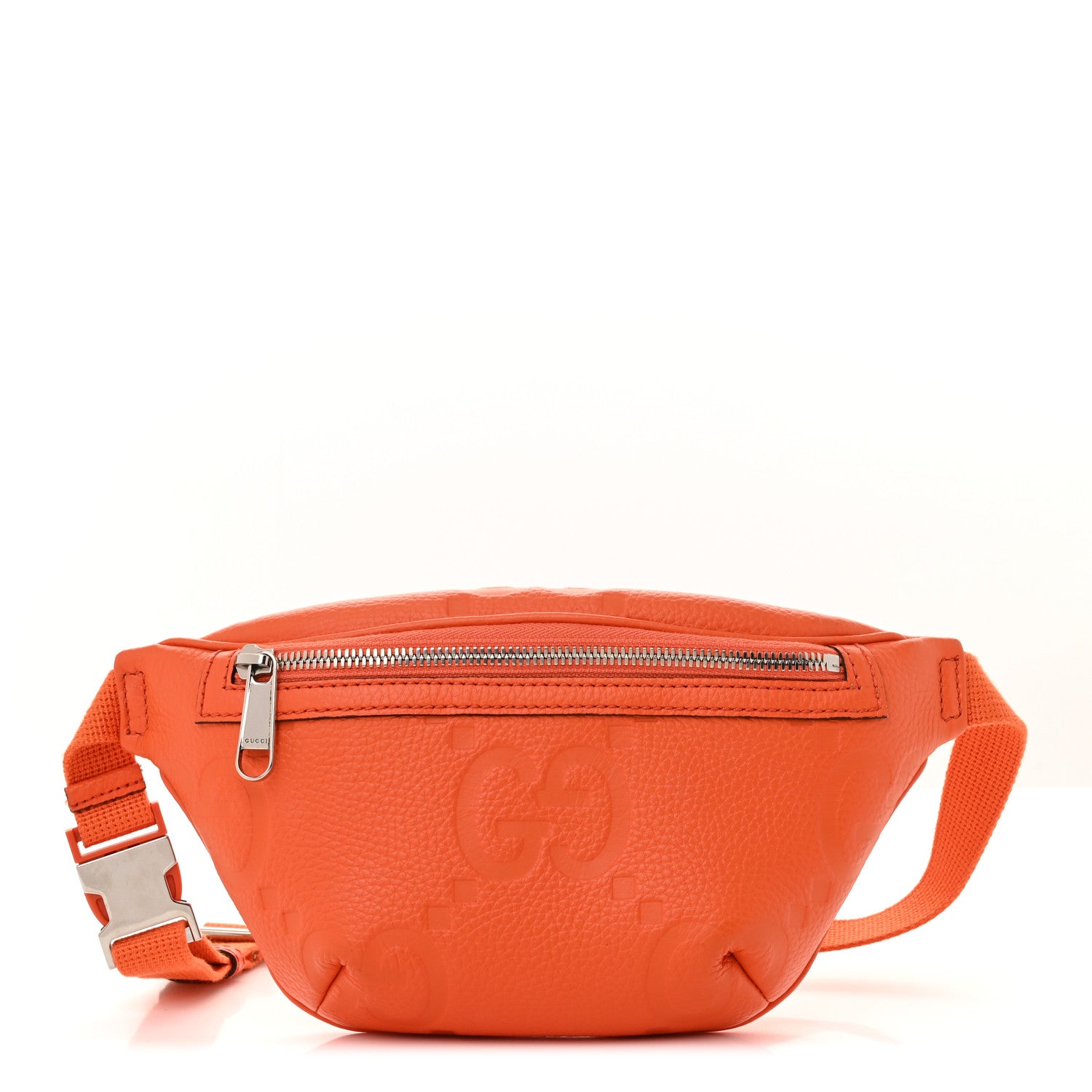 Gucci Piuma Calfskin Jumbo GG Embossed Small Belt Bag Good Orange 1 of 15