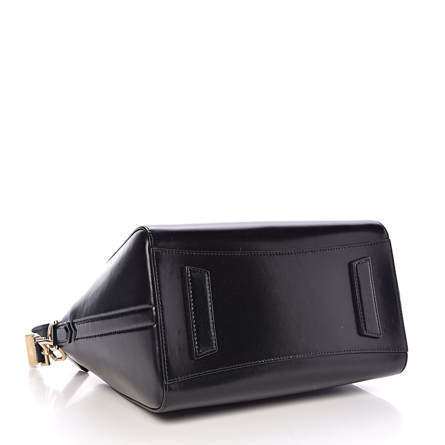 Shiny Lord Calfskin Small Antigona Black