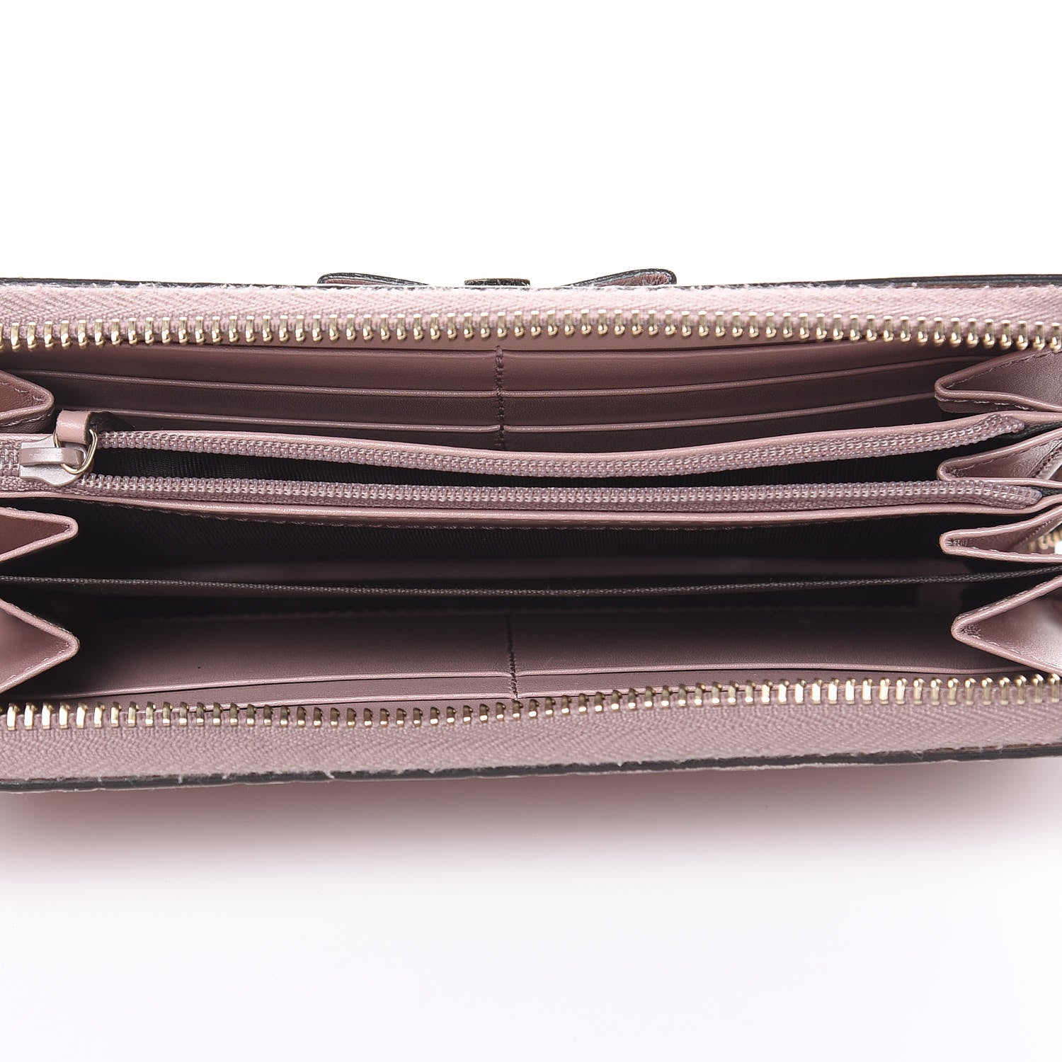 Gucci Guccissima Bow Zip Around Wallet Pink 5 of 13