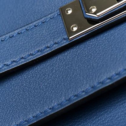Hermes Swift Kelly Pochette Clutch Bleu Agate 11 of 11