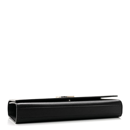 Saint Laurent Grain De Poudre Monogram Cassandre Clutch Black 4 of 11