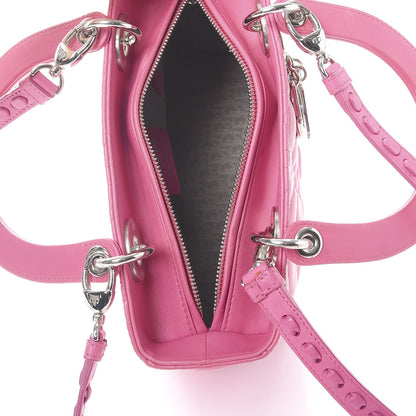 Christian Dior Lambskin Cannage Medium Lady Dior Pink 5 of 9