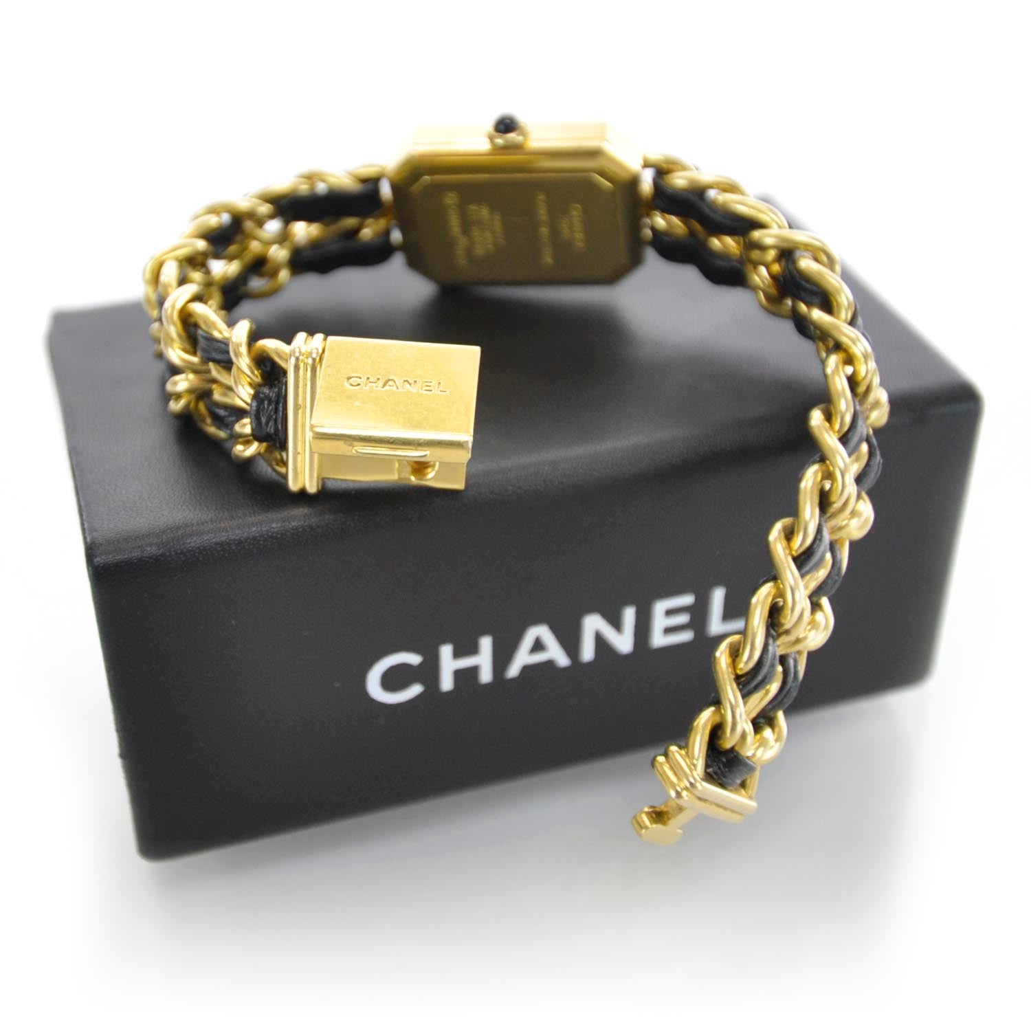Chanel Stainless Steel Lambskin 20mm Chain Premiere Quartz Watch Gold L 4 of 6