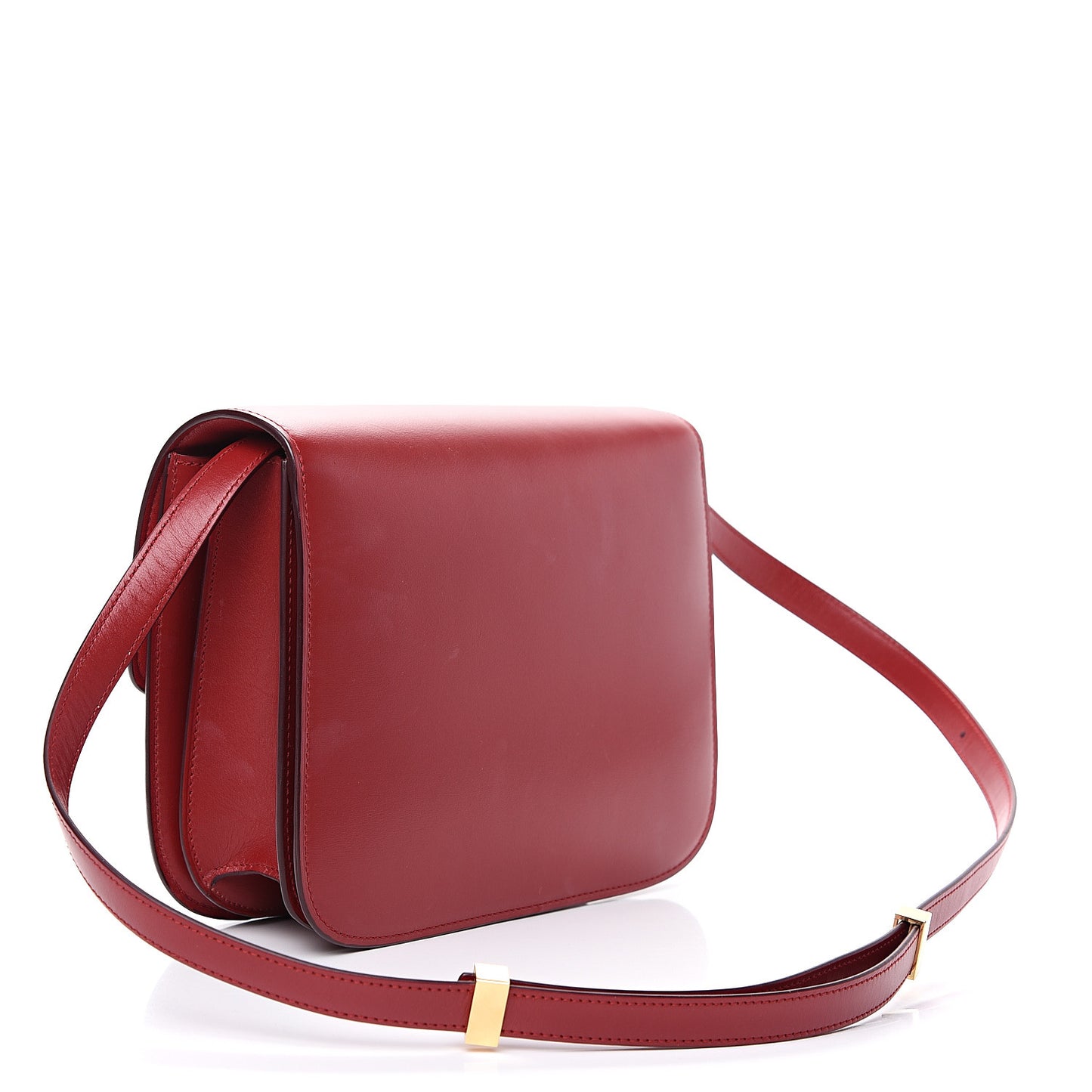 Box Calfskin Medium Classic Box Flap Bag Red