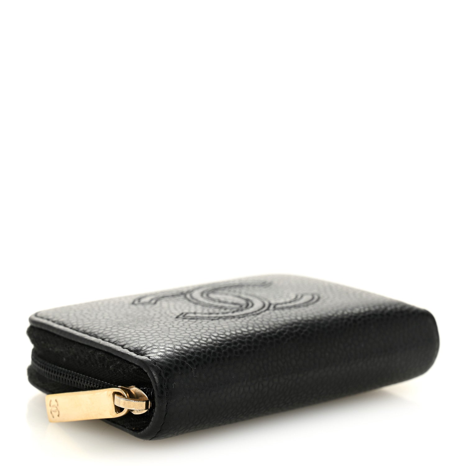 Chanel Caviar Timeless CC Zip Around Coin Purse Black 1847909