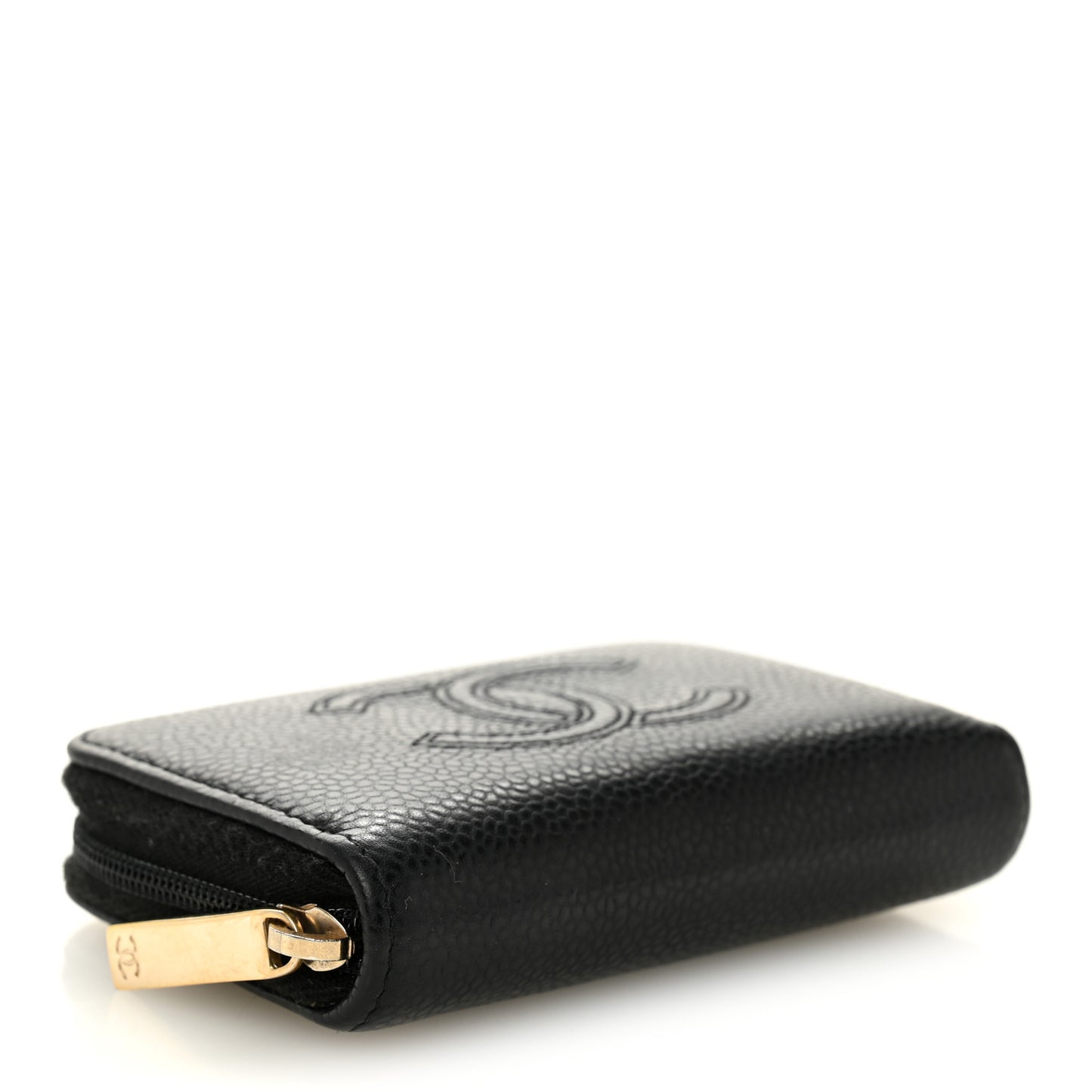 Caviar Timeless CC Zip Around Coin Purse Black