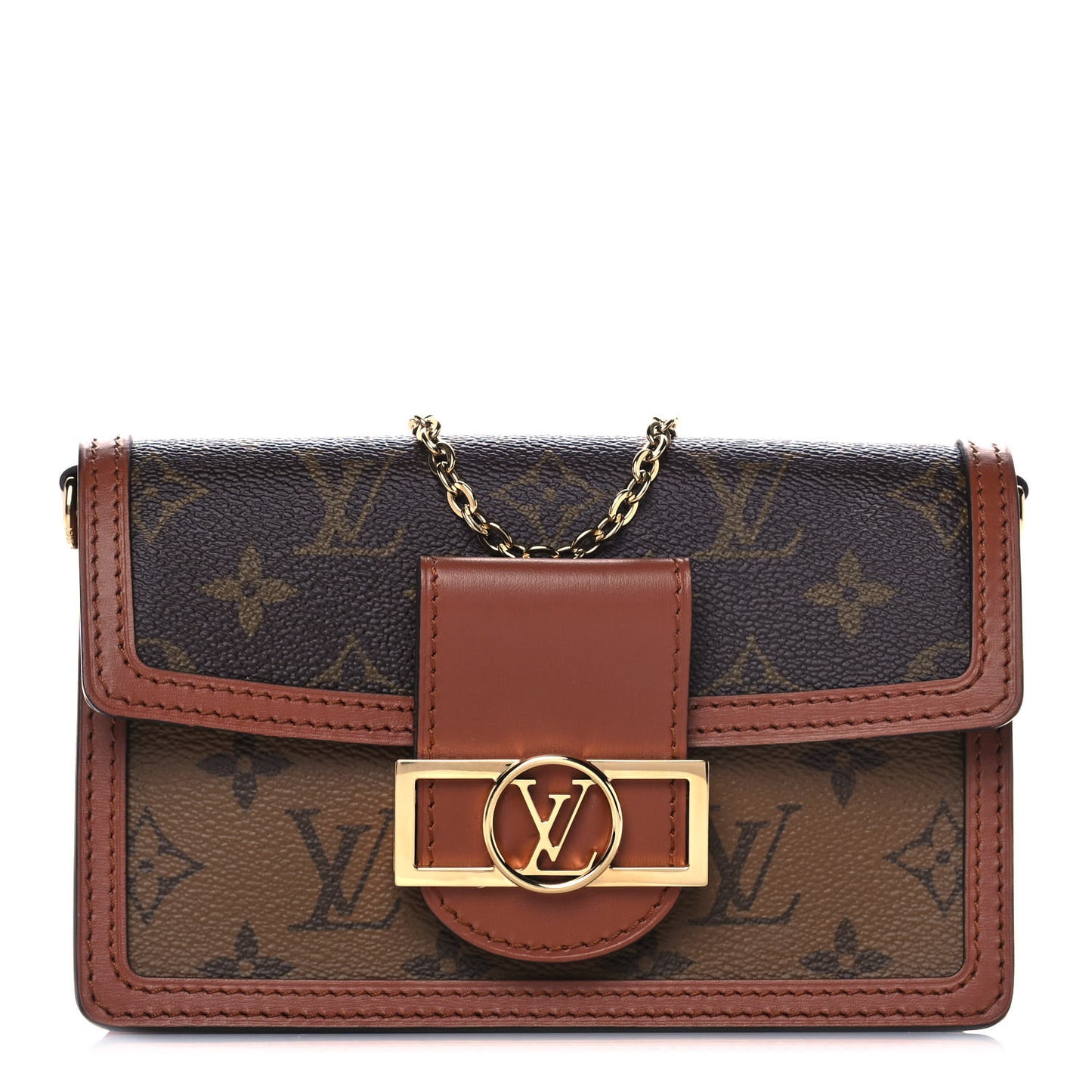 Reverse Monogram Dauphine Chain Wallet