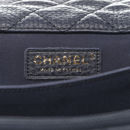Chanel Calfskin Quilted XXL Travel Flap Bag Navy 6 of 12