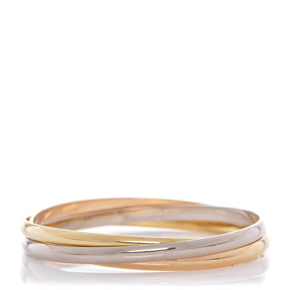 Cartier 18K Pink Yellow White Gold Trinity Bangle 1 of 4