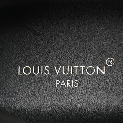 Louis Vuitton Calfskin Monogram Mens Rivoli High Top Sneakers 9 Black 7 of 9