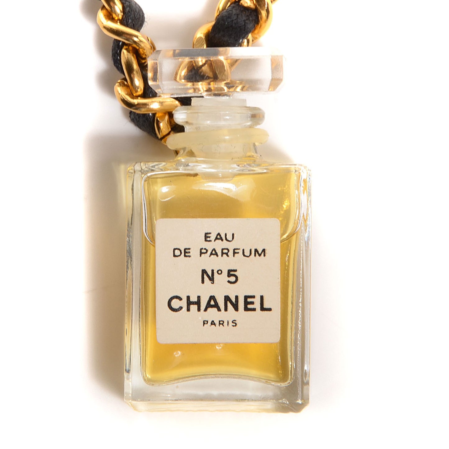 N°5 Perfume Chain Link Necklace Gold