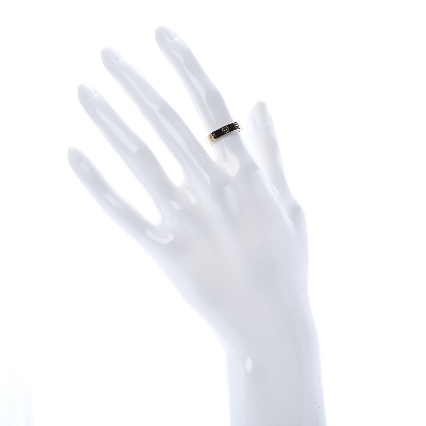 18K Pink Gold Diamond 3.5mm LOVE Wedding Band Ring 48 4.5