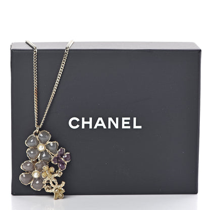 Chanel Pearl CC Camellia Flower Necklace Gold 6 of 6