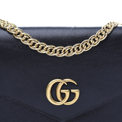 Gucci Calfskin Diagonal GG Medium Thiara Double Envelope Shoulder Bag Emerald Green Black 12 of 13