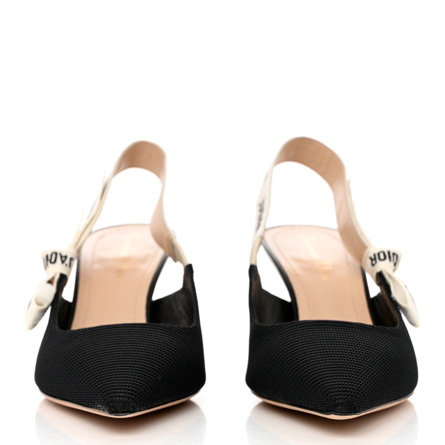Christian Dior Technical Canvas Ribbon J Adior Slingback 65mm Pumps 39.5 Black 2 of 8