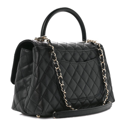 Chanel Caviar Quilted Small Coco Handle Flap Black 3 of 12