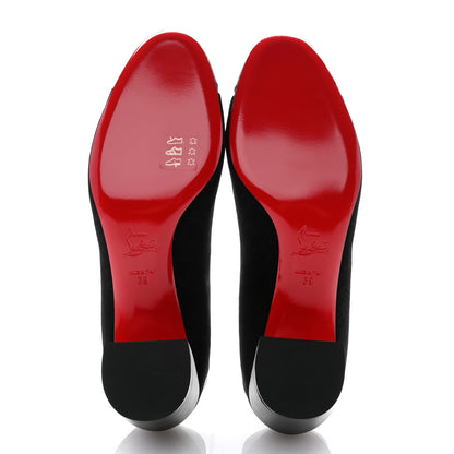 Christian Louboutin Suede Calfskin Miss Duvette 55mm Cap Toe Pumps 39 Black 5 of 8