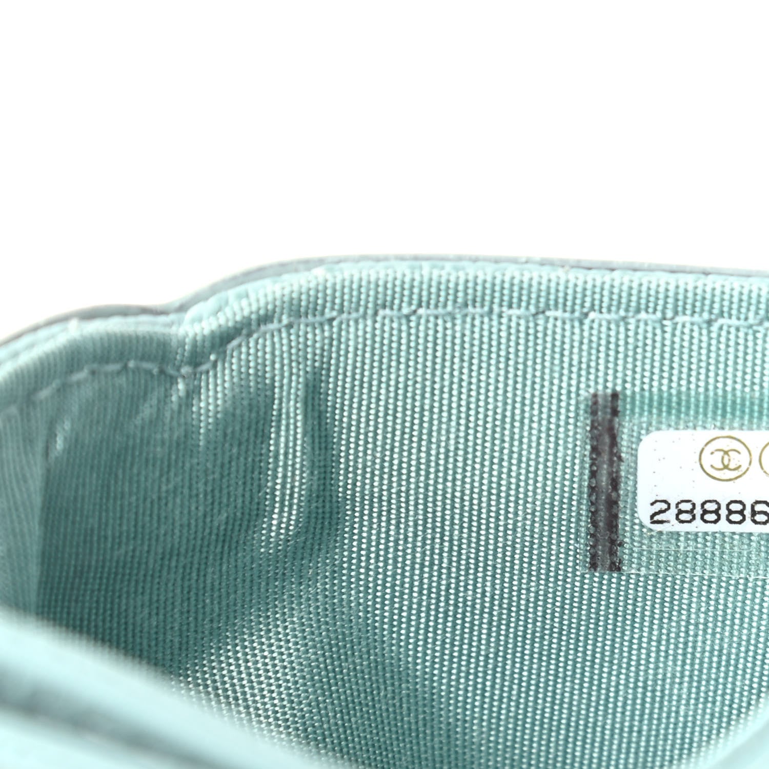 Chanel Caviar Quilted Filigree Card Holder Light Blue 8 of 9