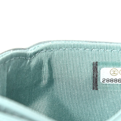 Chanel Caviar Quilted Filigree Card Holder Light Blue 8 of 9