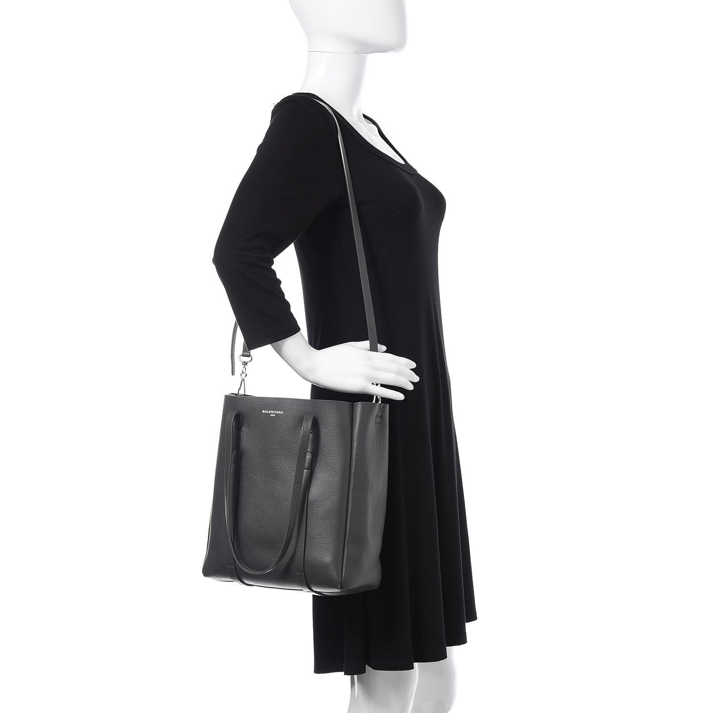 Calfskin XS Everyday Tote Grey Black