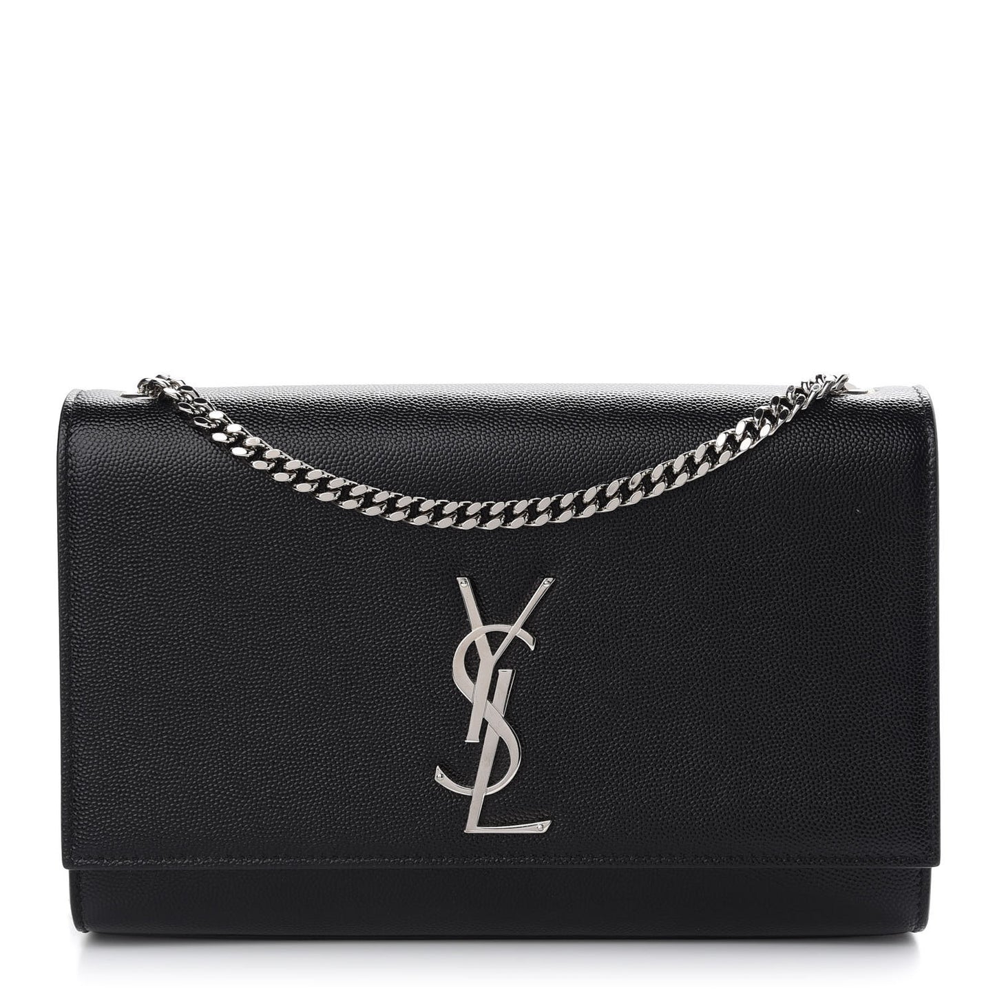 Grain De Poudre Medium Classic Monogram Kate Satchel Black