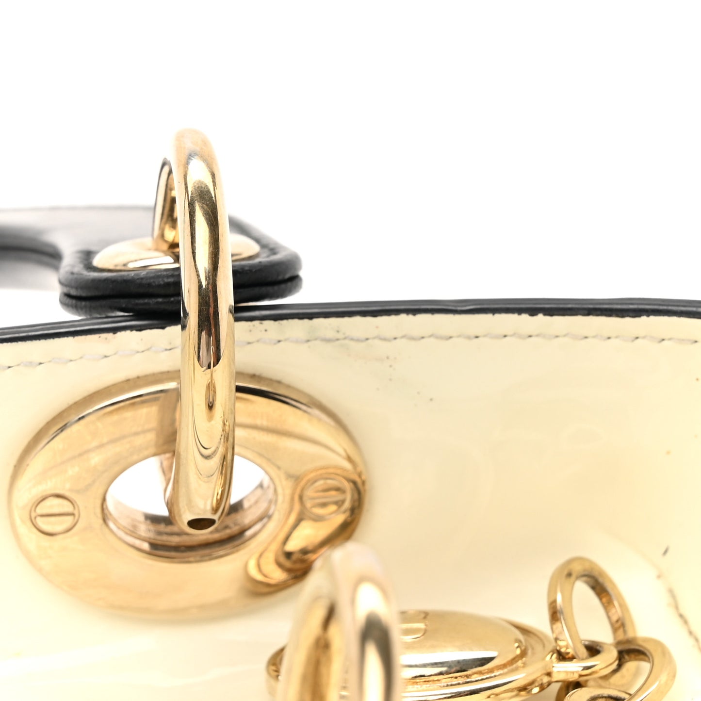 Patent Toile de Jouy Medium Lady Dior