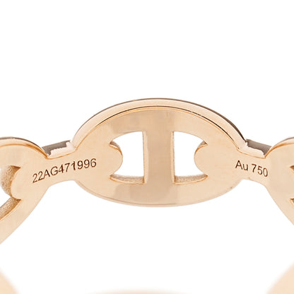 Hermes 18K Rose Gold PM Chaine d'Ancre Enchainee Ring 55 7.25 6 of 6
