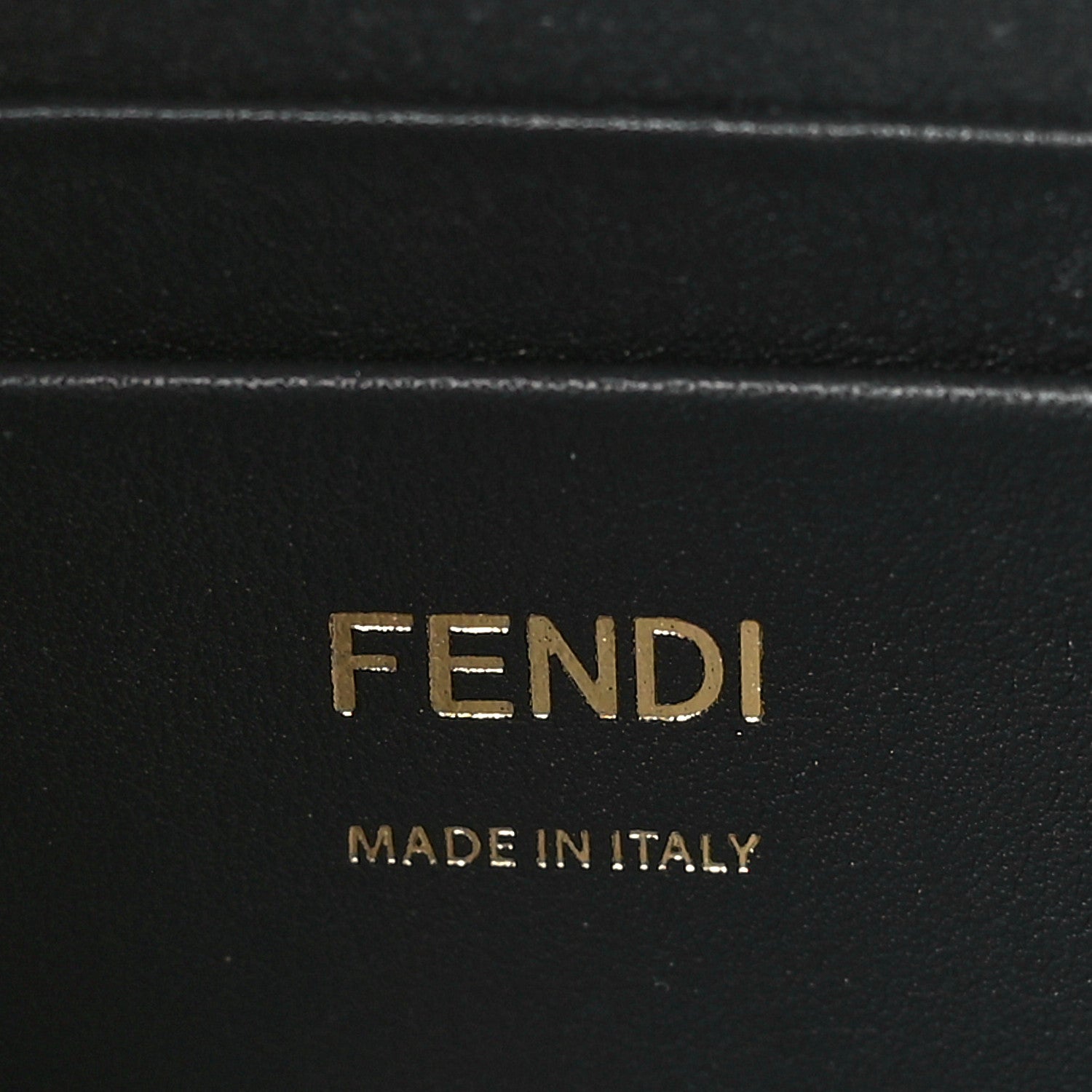 Fendi Shearling Vitello Dolce Macro FF 1974 Mini Baguette Tobacco Black 6 of 11