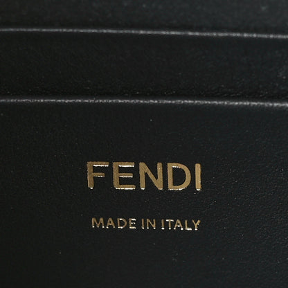 Fendi Shearling Vitello Dolce Macro FF 1974 Mini Baguette Tobacco Black 6 of 11
