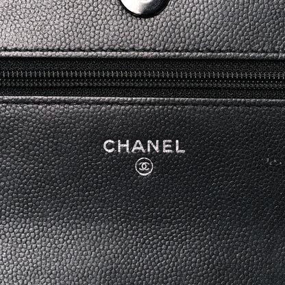 Chanel Caviar Quilted Boy Wallet On Chain WOC So Black 6 of 22