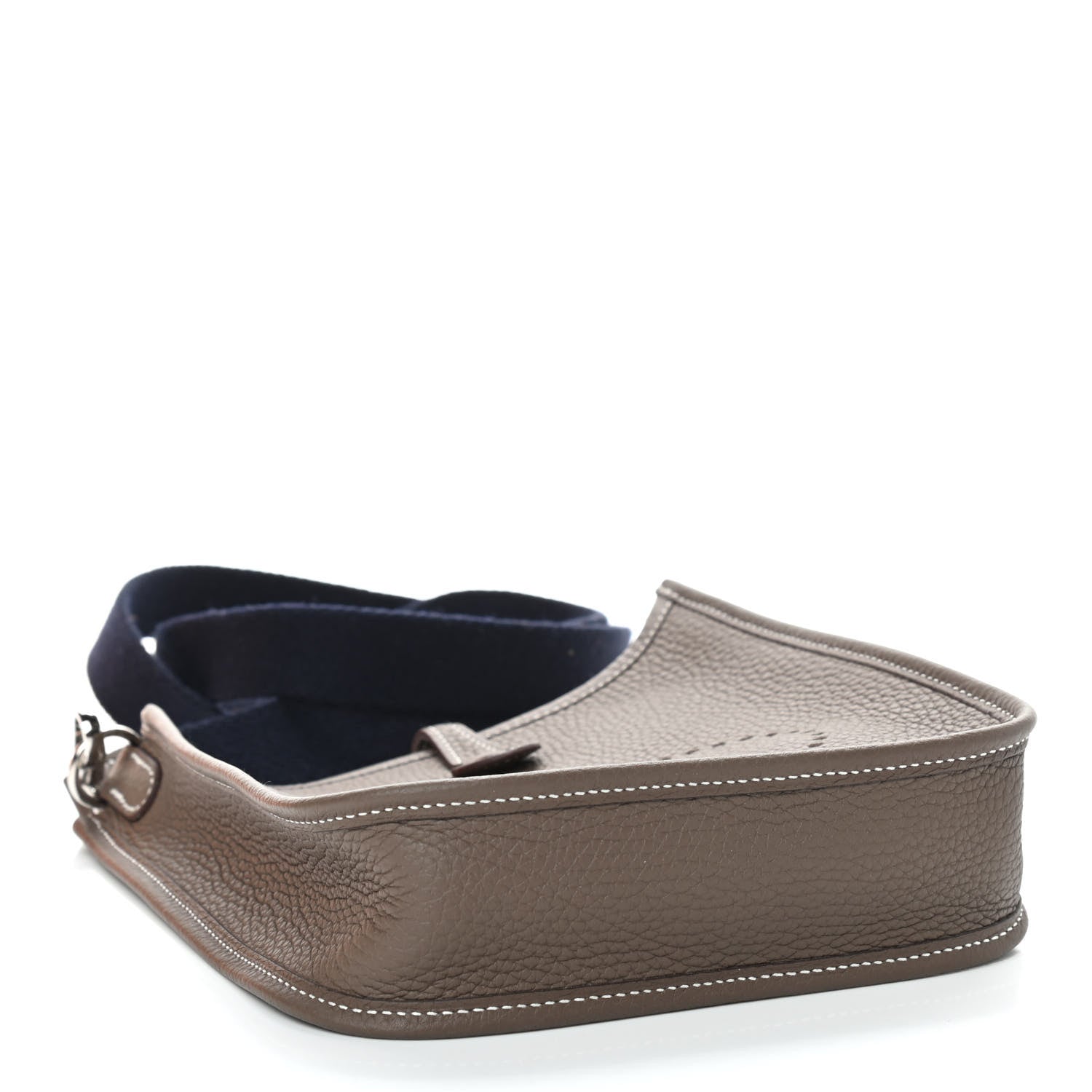 Hermes Taurillon Clemence Amazone Evelyne TPM Etoupe Bleu Indigo 3 of 8