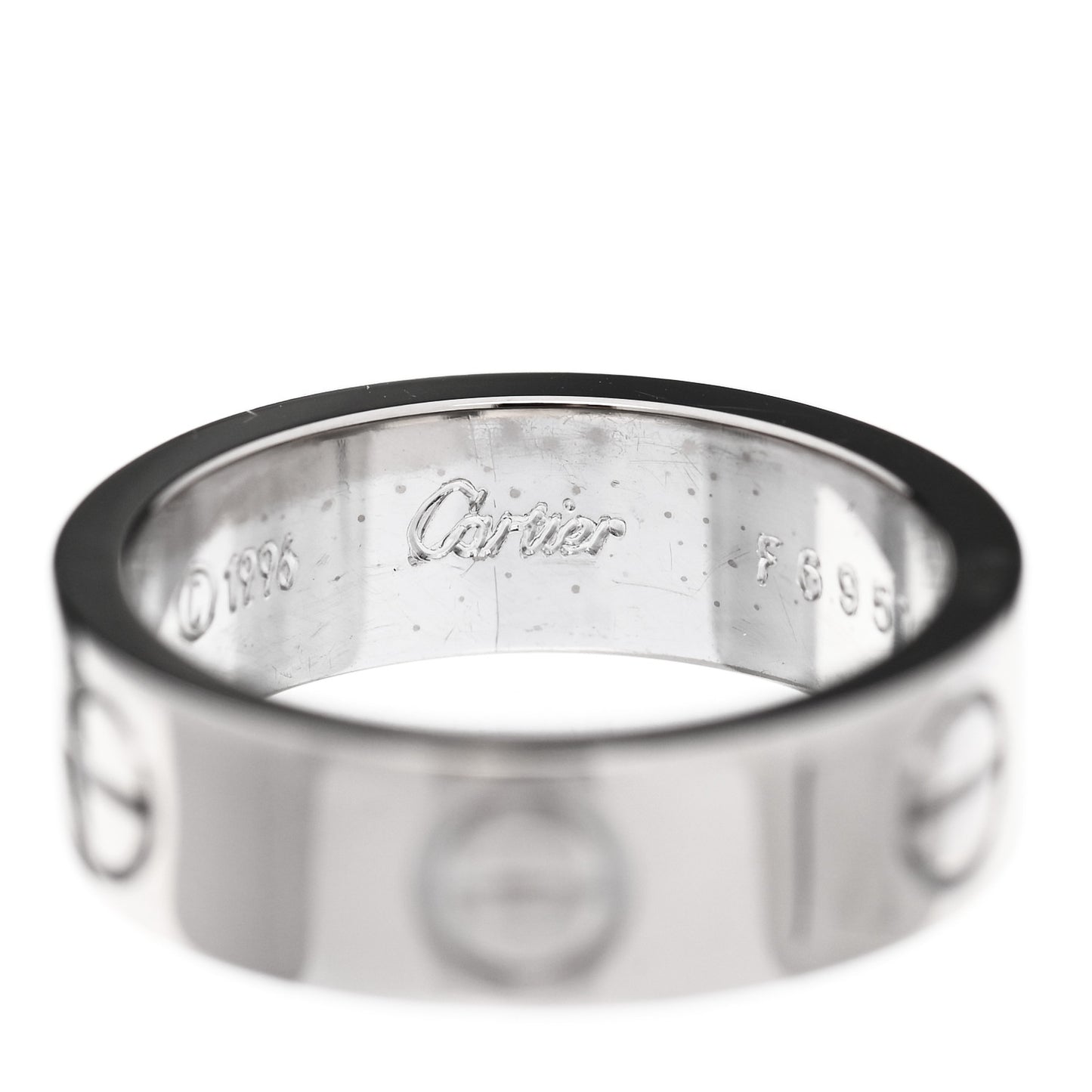 18K White Gold 5.5mm LOVE Ring 49 4.75