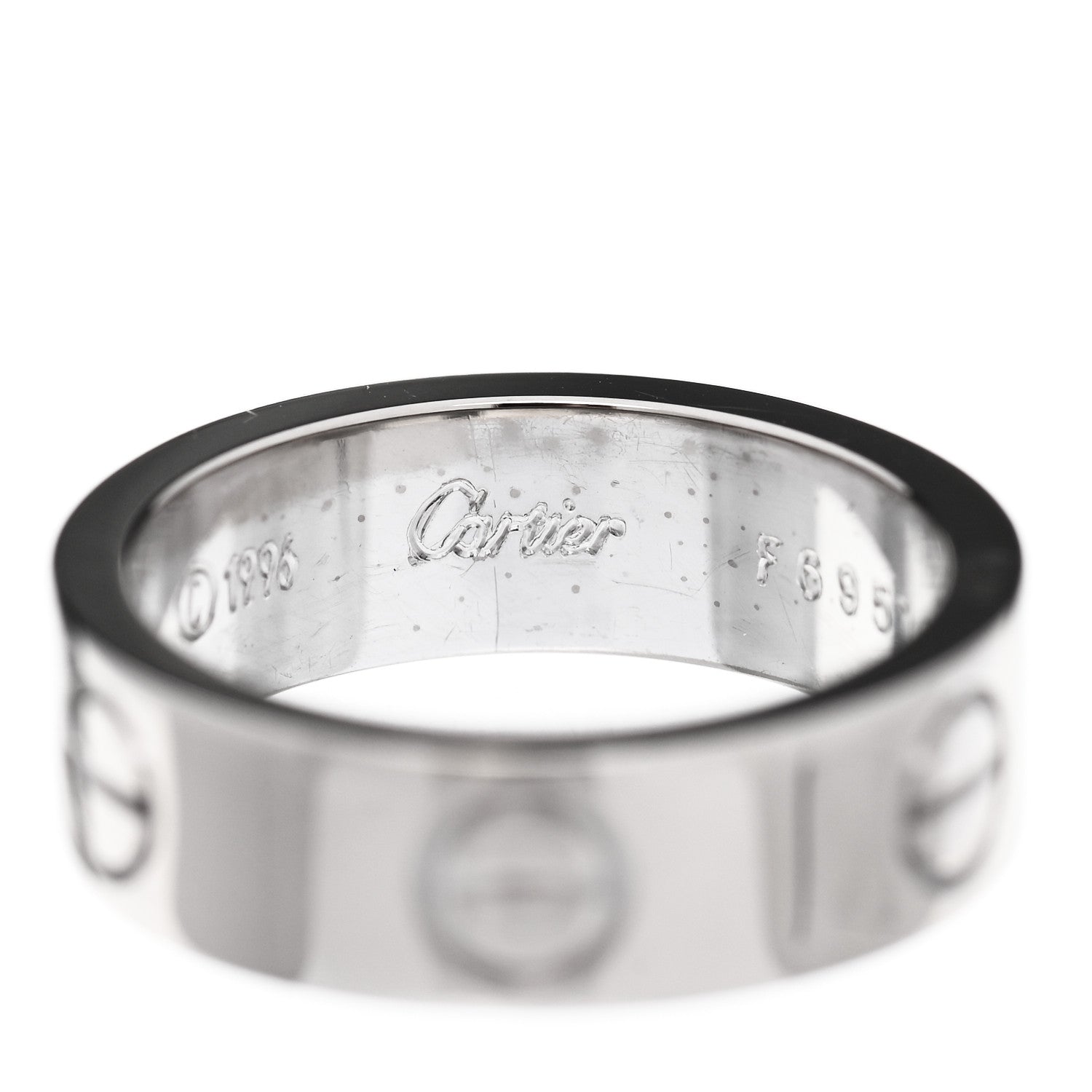 Cartier 18K White Gold 5.5mm LOVE Ring 49 4.75 4 of 7