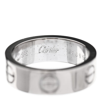 Cartier 18K White Gold 5.5mm LOVE Ring 49 4.75 4 of 7