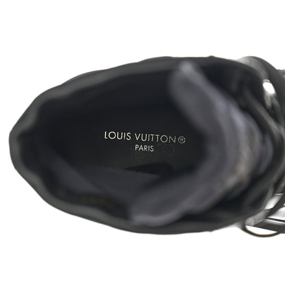 Louis Vuitton Calfskin Damier Mens Ankle Ranger Boots 8 Black 8 of 9