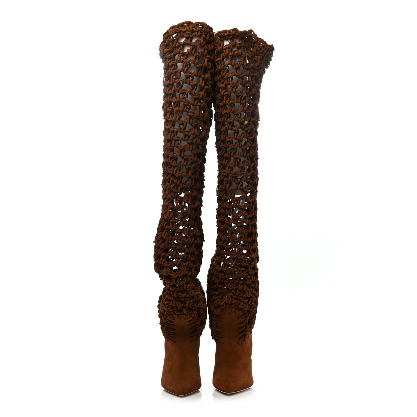 Suede Twine Soho Niki 105 Thigh High Boots 36 Light Land