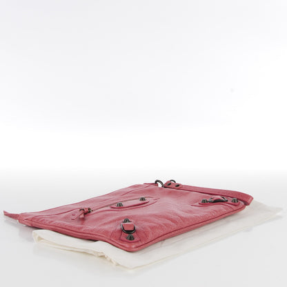 Balenciaga Agneau Classic Hardware Flat Handle Clutch Rose Bruyere 6 of 11