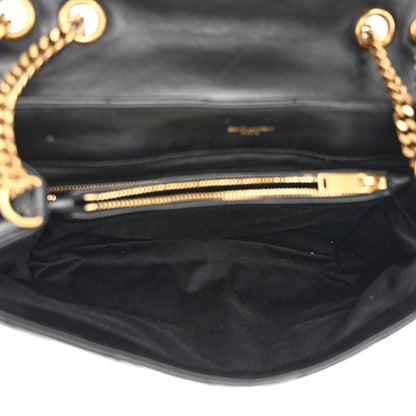 Saint Laurent Calfskin Y Quilted Monogram Medium Loulou Chain Satchel Black 5 of 13