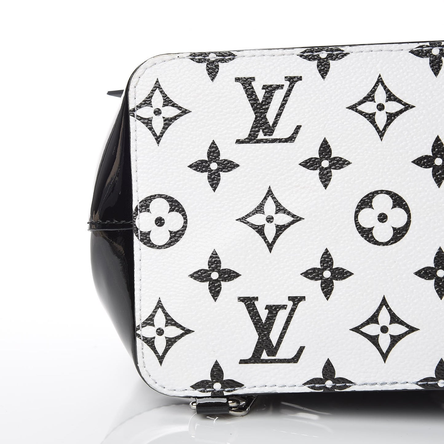 Patent Monogram Hot Springs Backpack Black White