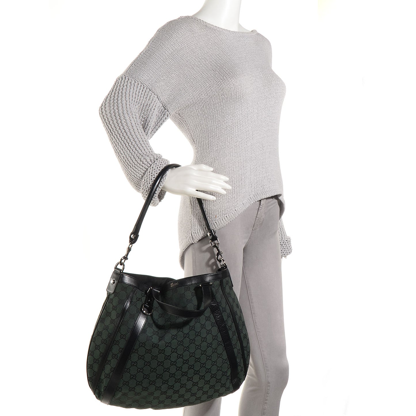 Monogram Medium Abbey Convertible Tote Dark Green