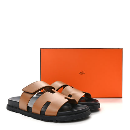 Hermes Calfskin Womens Chypre Sandals 40.5 Naturel 11 of 11