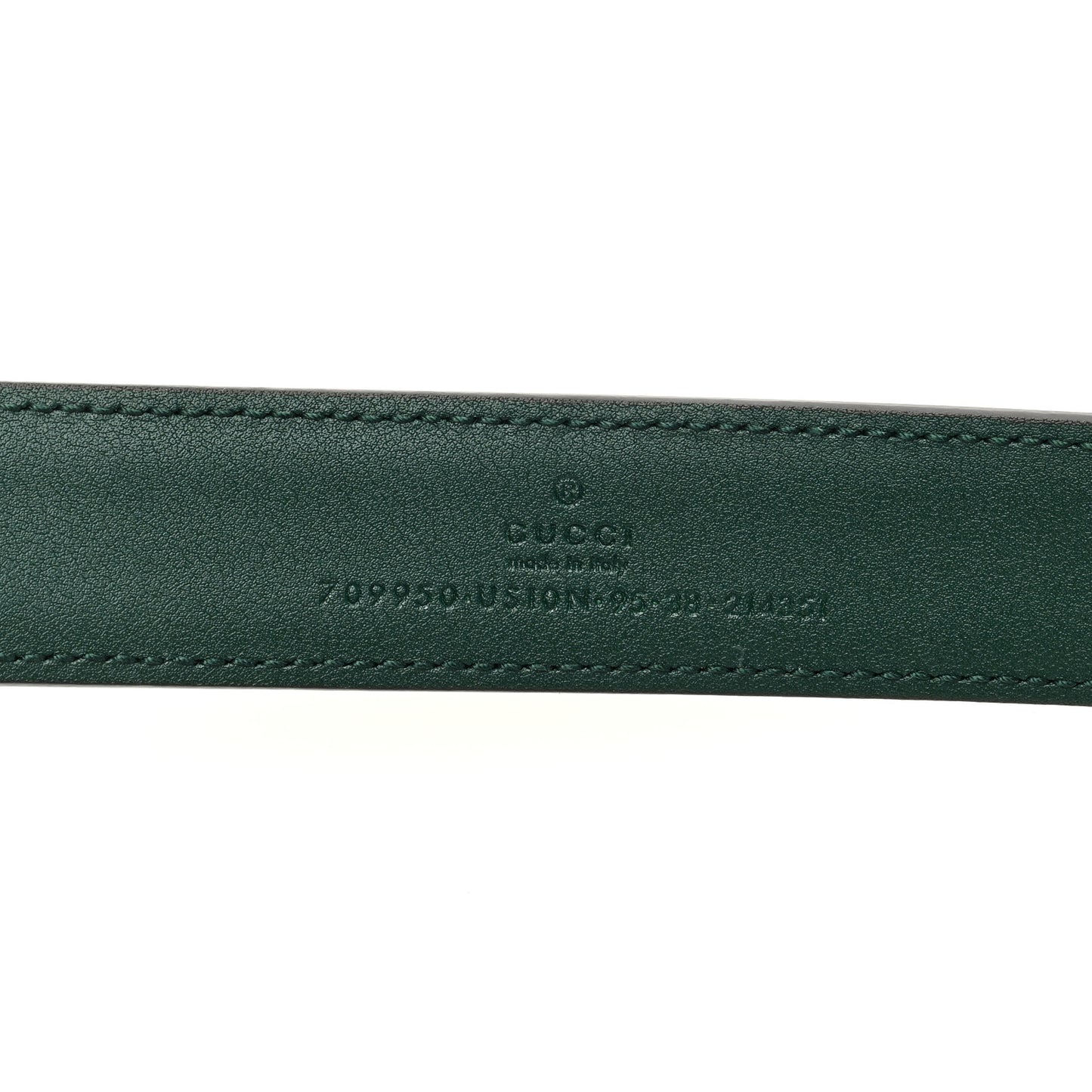 Ciny Lux Calfskin G Cube Memorable 25mm Belt 95 38 Vintage Green