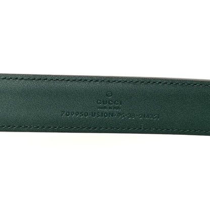 Gucci Ciny Lux Calfskin G Cube Memorable 25mm Belt 95 38 Vintage Green 3 of 5