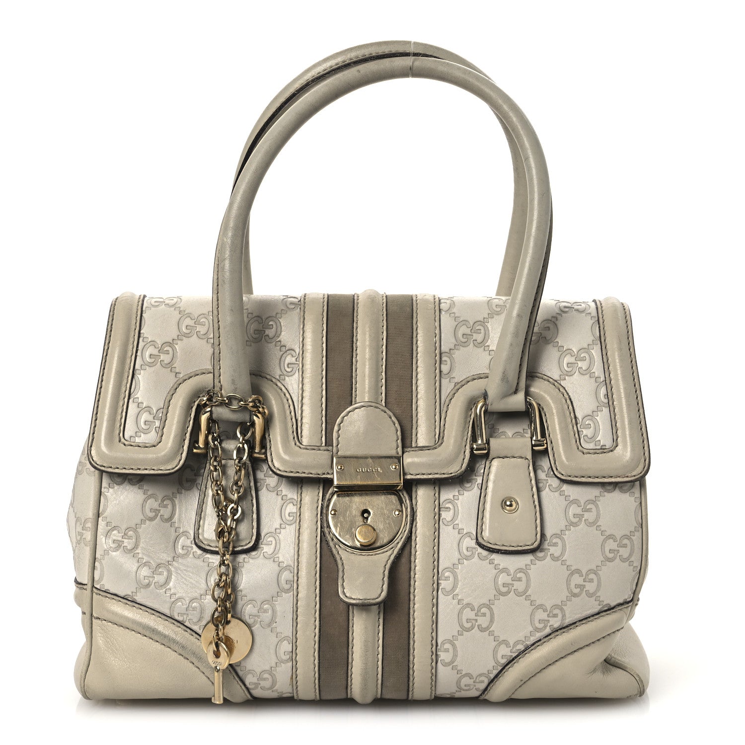 Gucci Guccissima Treasure Shoulder Bag Off White 1 of 16