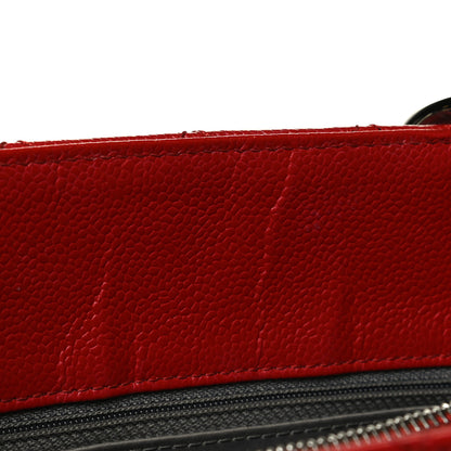 Chanel Caviar Quilted Grand Shopping Tote GST Red 7 of 13