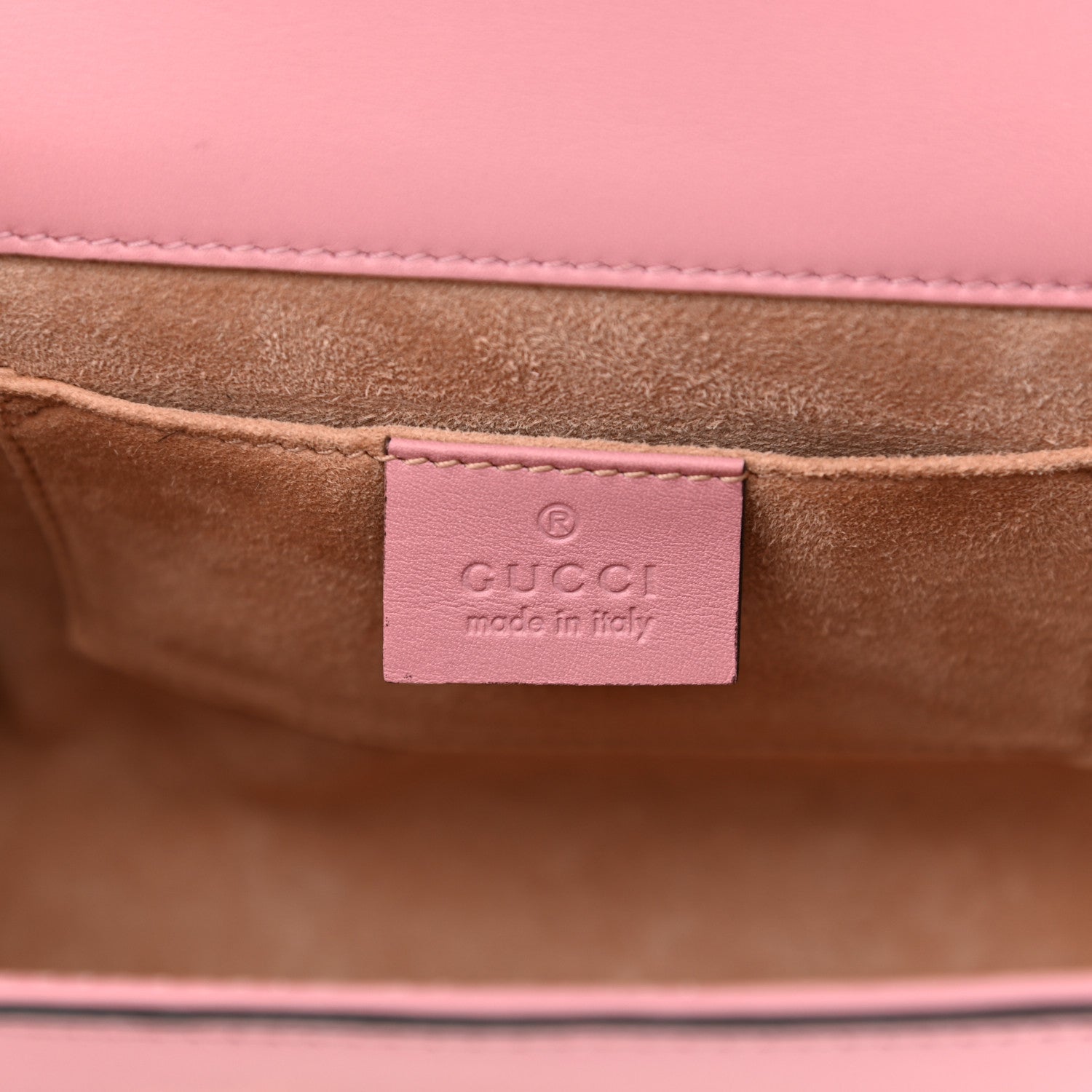Gucci Calfskin Studded Small Padlock Shoulder Bag Carmine Rose 6 of 10