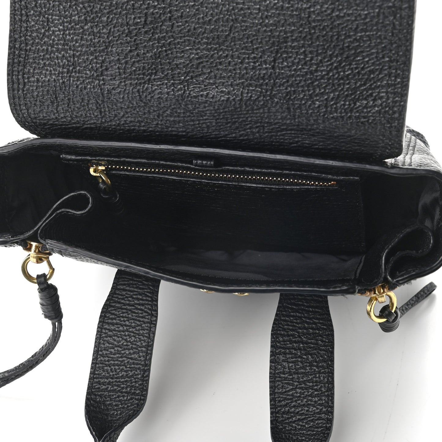 Textured Calfskin Mini Pashli Satchel Black